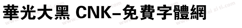 华光大黑 CNK字体转换